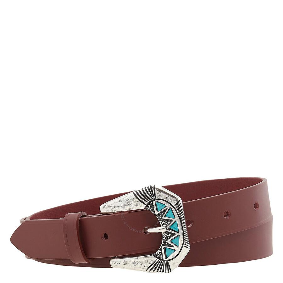 MAISON BOINET Fancy Buckle Smooth Leather Belt
