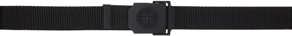Stone Island Black Logo Belt 1