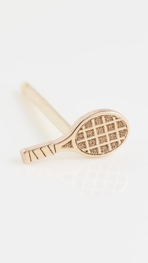Zoe Chicco 14k Gold Itty Bitty Tennis Racket Single Stud Earring