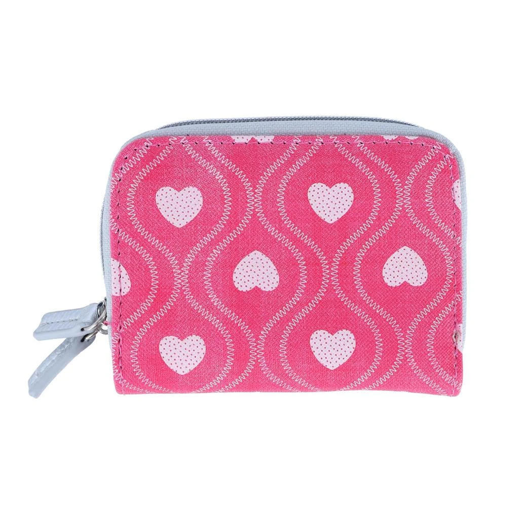 Buxton Swervy Hearts Print Vegan Leather Wizard Wallet 3