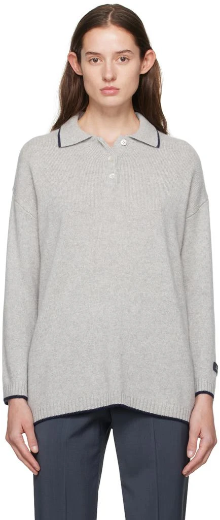 HommeGirls Gray Three Button Polo 1