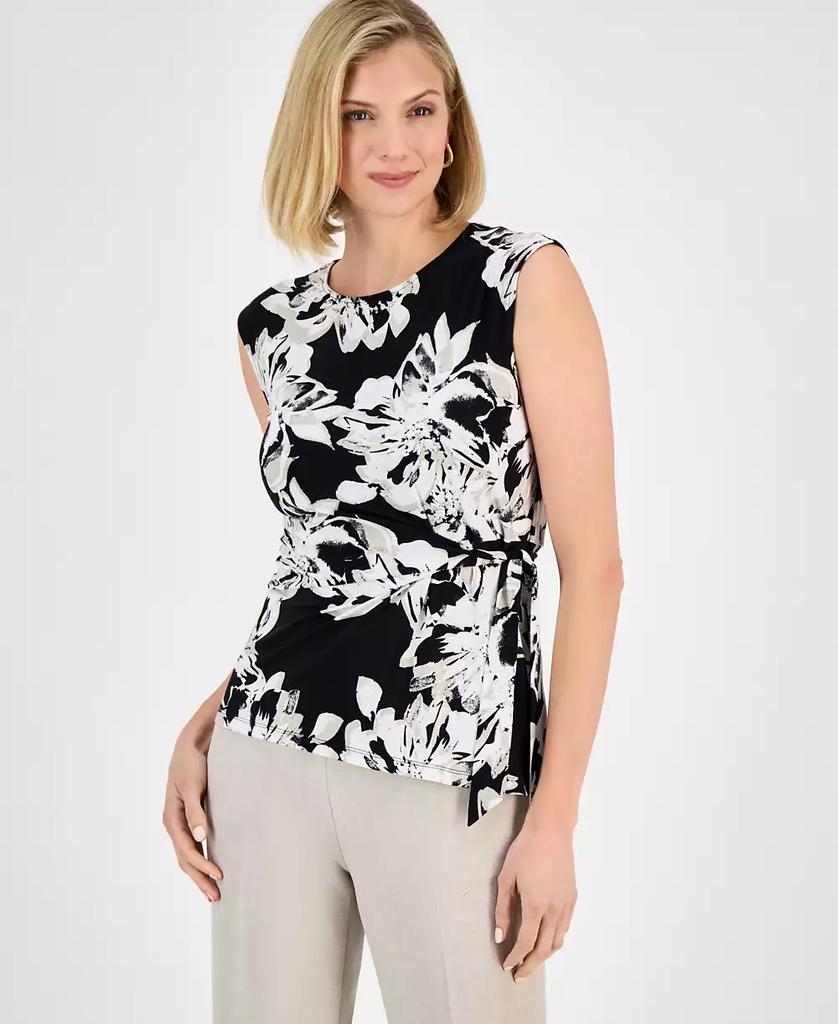 売れ筋商品|||カスパー カットソー トップス レディース Women's Beaded-Trim Extended-Shoulder Top, Regular & Petite Sizes Sea Glass Kasper Women's Beaded-Trim Extended-Shoulder Top, Regular