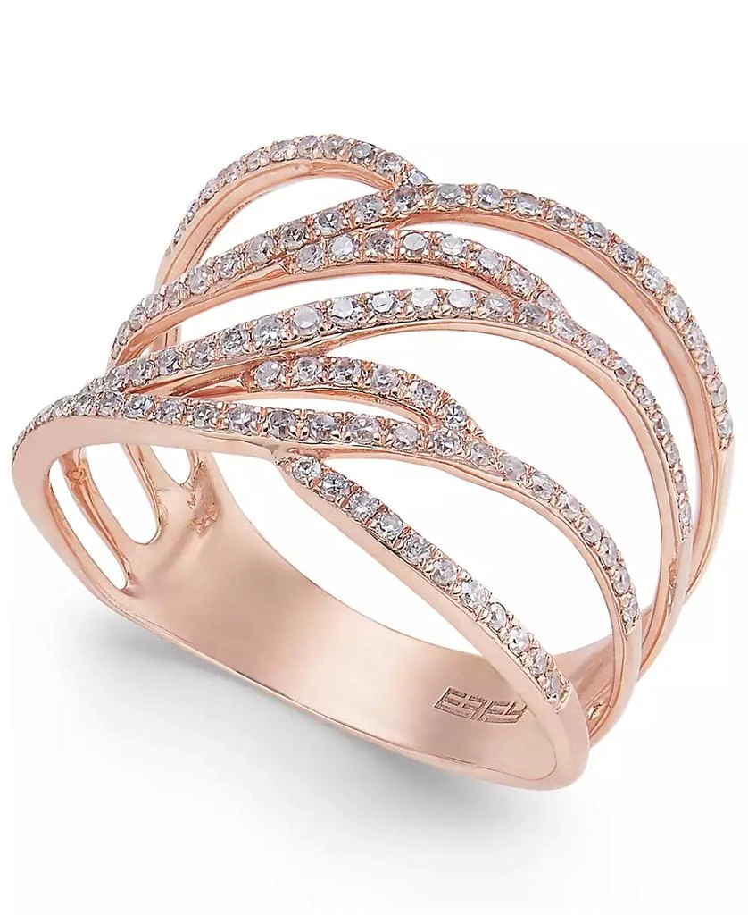 Effy EFFY® Diamond Ring (3/8 ct. t.w.) in 14k Yellow Gold (Also available in Rose Gold & White Gold) 1
