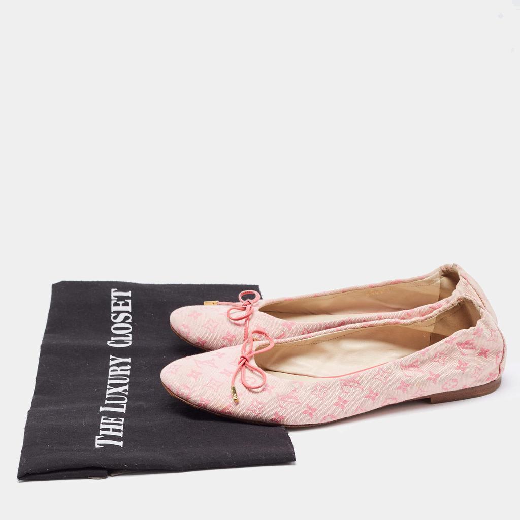 Louis Vuitton Pink Monogram Canvas Mini Lin Ballet Flats