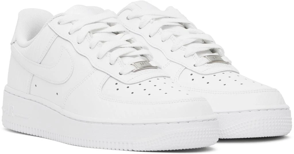 NIKE White Air Force 1 '07 Texture Sneakers 4
