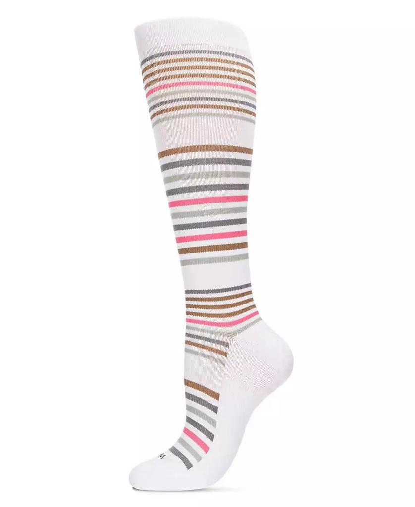 Memoi Women's Classic Stripes 8-15mmHg Graduated Compression Socks MFY06346