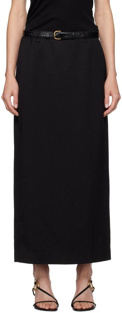LE17SEPTEMBRE Black Belted Maxi Skirt 1