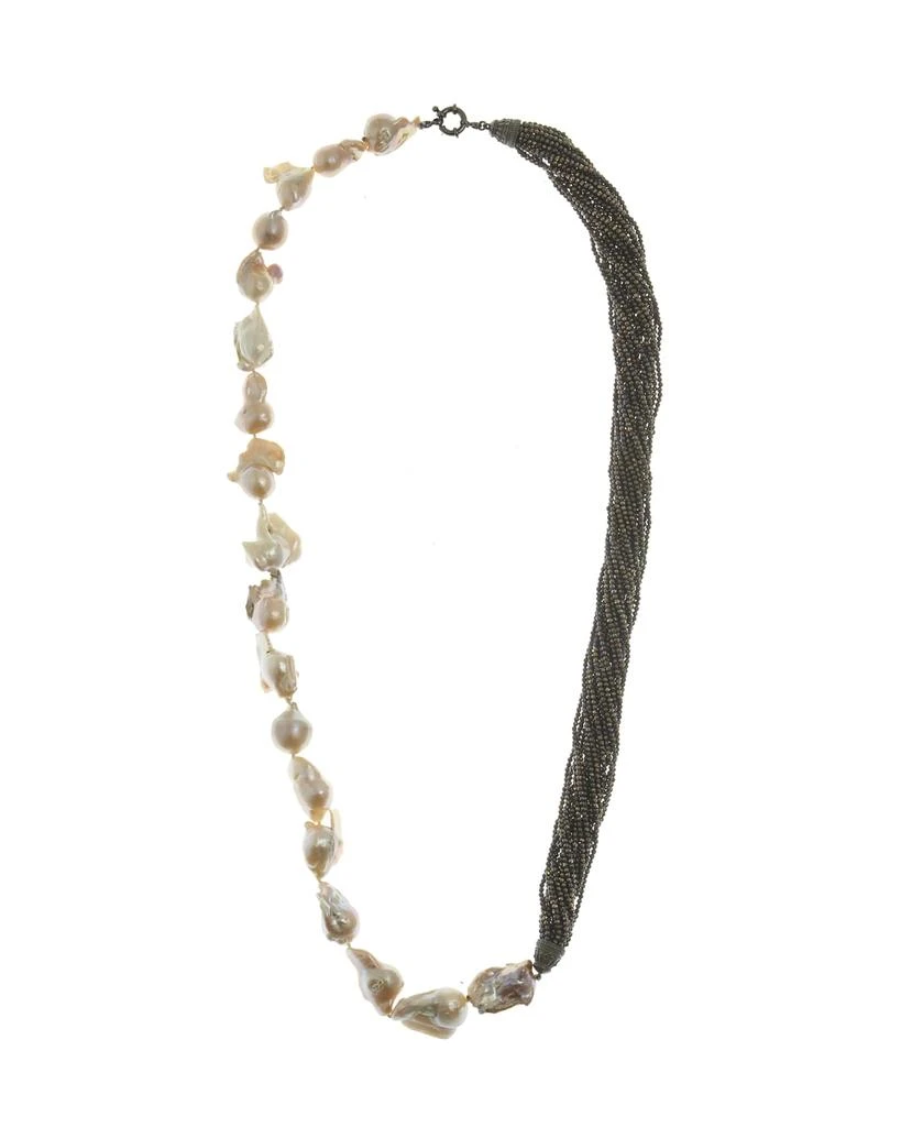 M.C.L. by Matthew Campbell Laurenza Half Baroque Pearl & Spinel Necklace 1