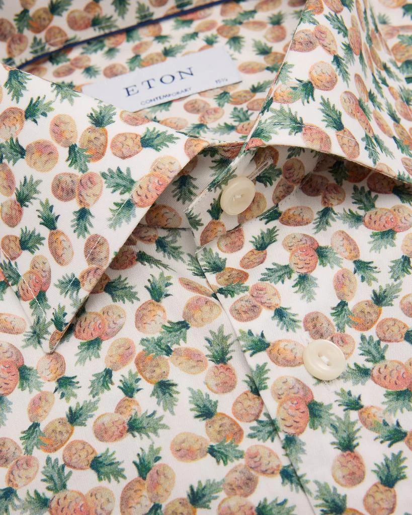 Eton Men's Pineapple-Print Short-Sleeve Contemporary-Fit Shirt 2