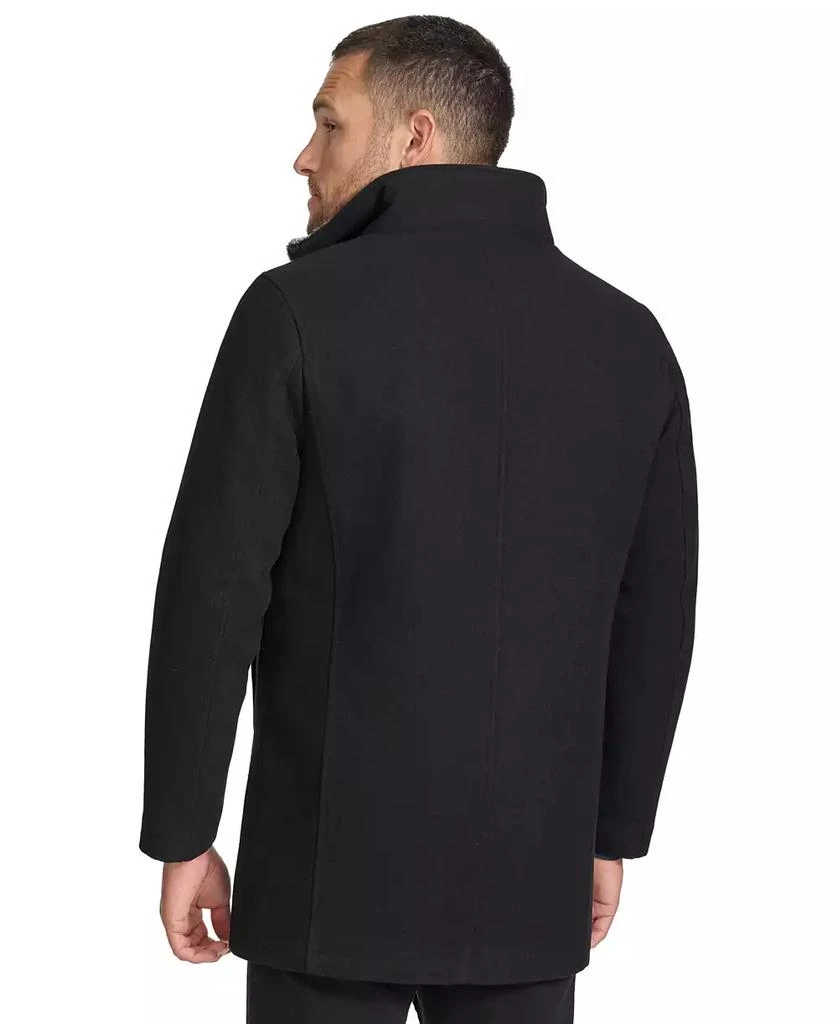 Calvin Klein Men's Urban Walker Coat with Detachable Faux Rabbit Fur at Interior Collar 2
