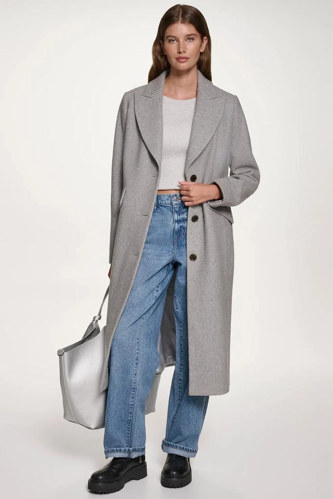 DKNY SINGLE BREASTED WOOL COAT 4