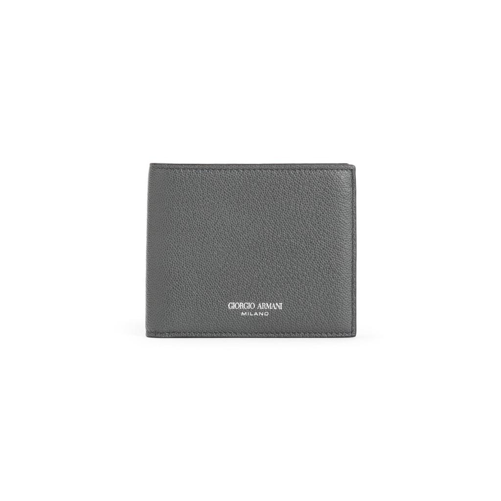 Giorgio Armani Dark Green Calf Leather Bi-Fold Wallet
