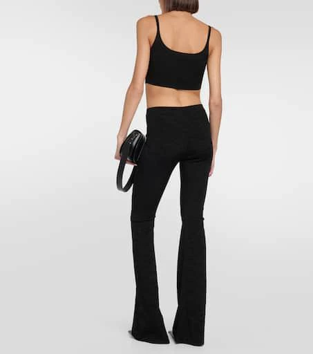 Versace Greca intarsia high-rise flared pants 3