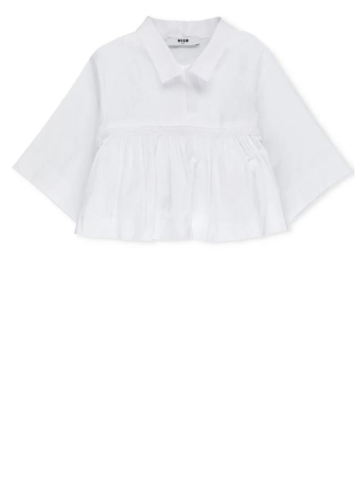 MSGM MSGM Kids Ruffled-Detail Long Sleeved Top 1