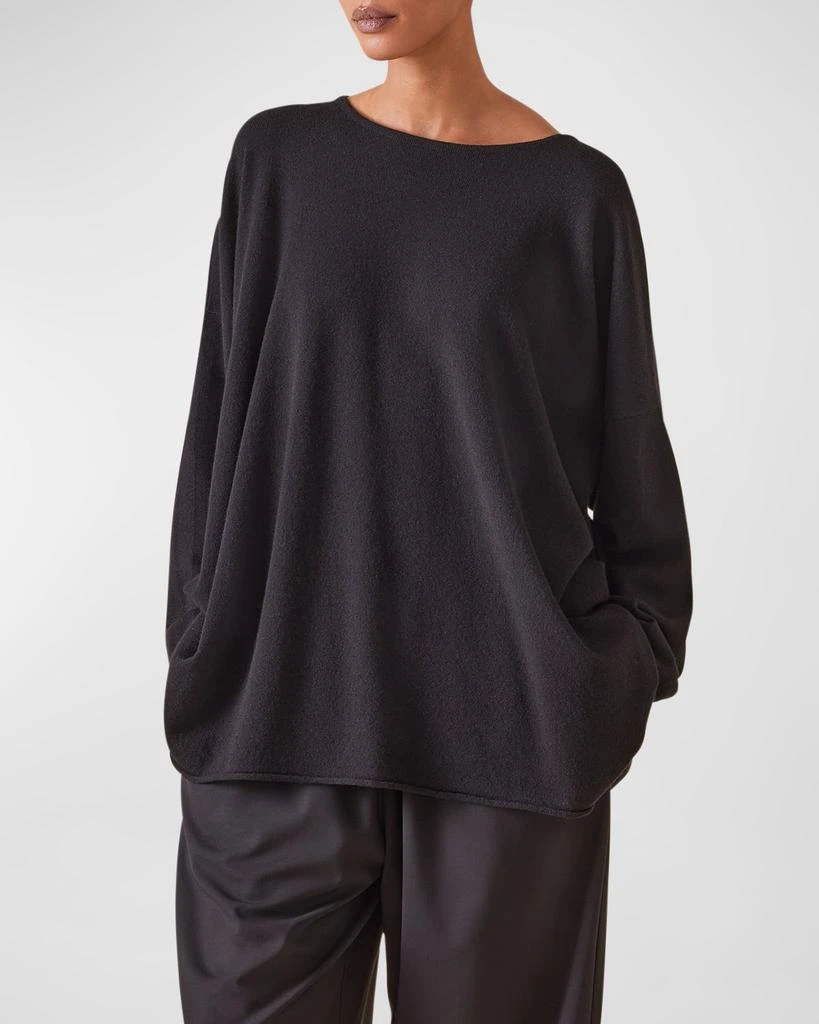 Eskandar A-Line Bateau Neck Cashmere Sweater 7