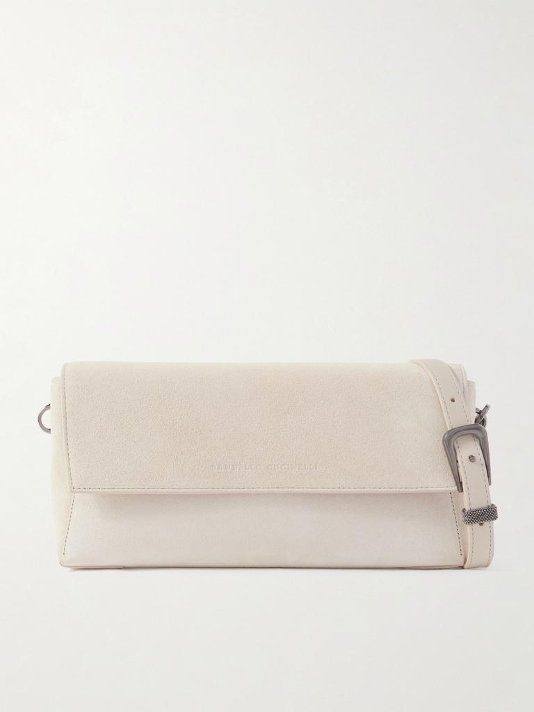 バッグ・カバンその他 Brunello Cucinelli Hobo Brioche Bag in Grey/Sage Green Suede Suede Hobo Swing bag for Woman in Light Grey | Brunello