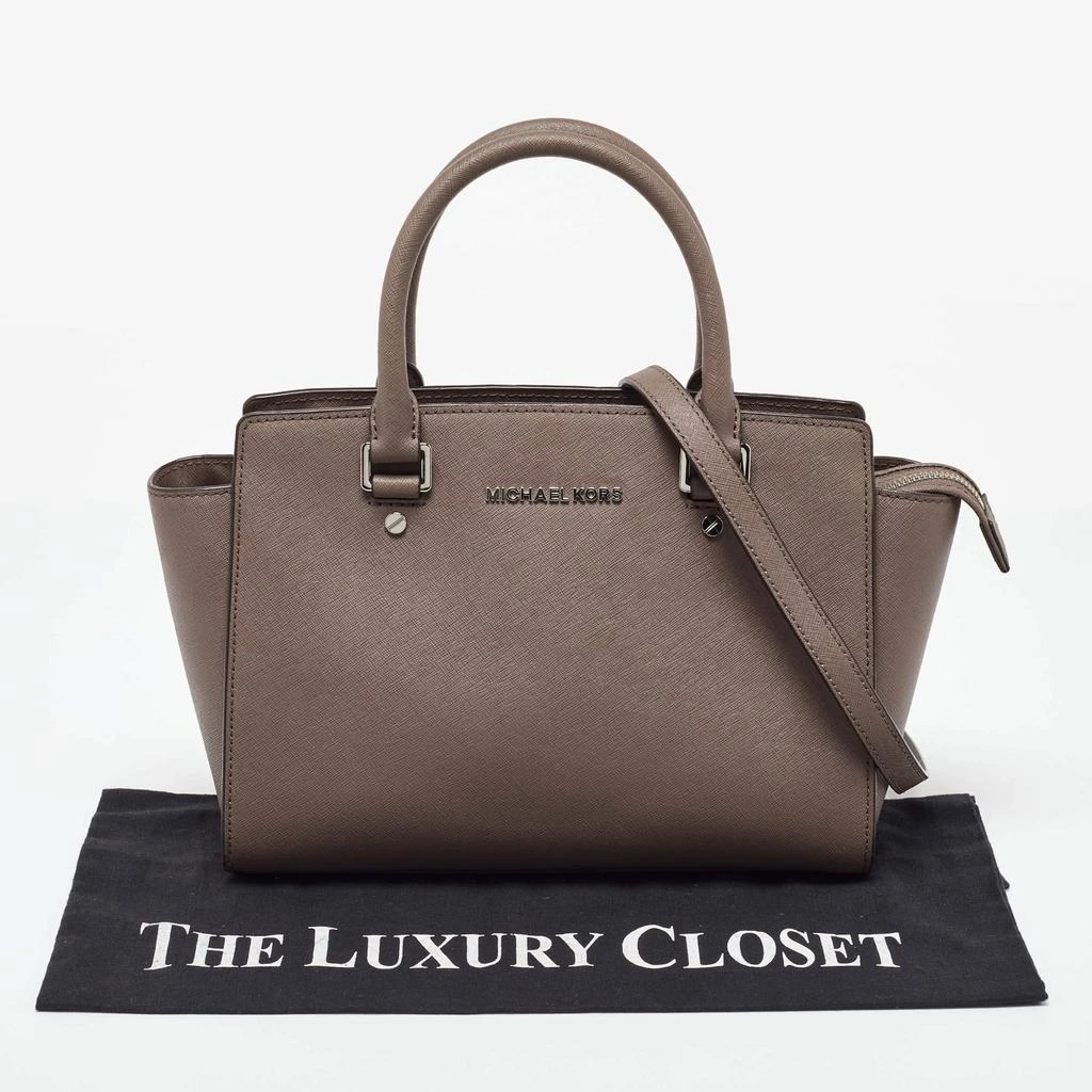 Michael Kors Michael Kors Dark Beige Leather Medium Selma Tote 12