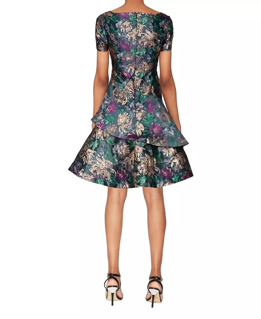 WHITE TIE by Shani Women's Printed Double-Tiered Fit & Flare Dress 2