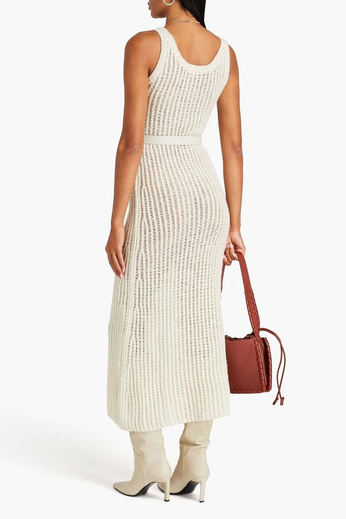 CHLOÉ Open-knit wool, silk and cashmere-blend midi dress 3