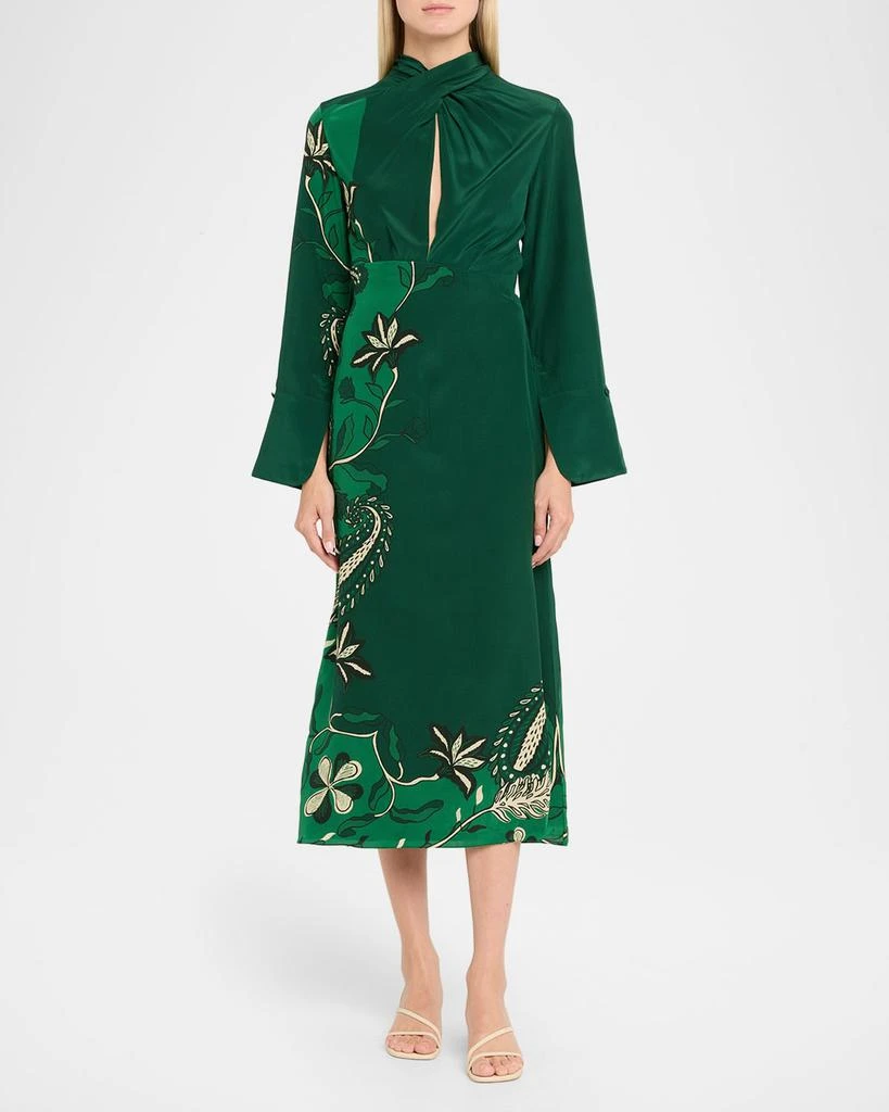 JOHANNA ORTIZ Candelaria Interdimensional Silk Maxi Dress 2