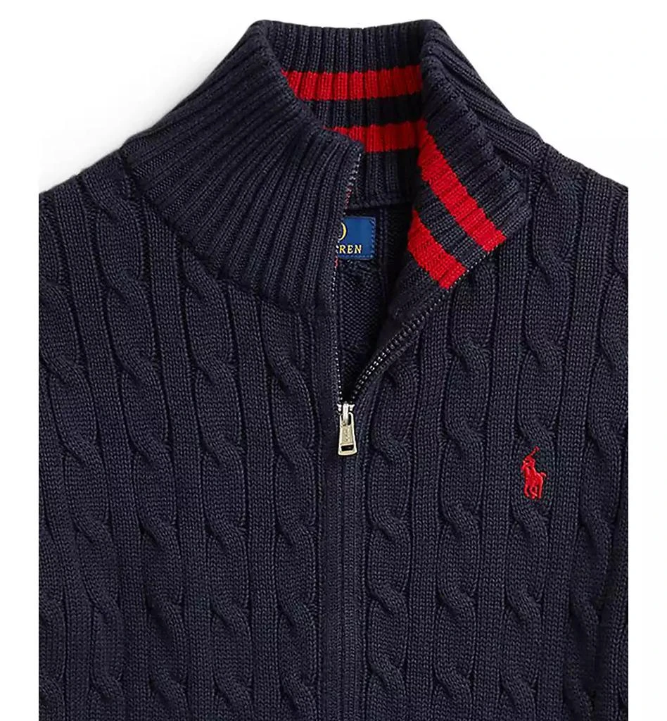 Ralph Lauren Boys 8-20 Cable-Knit Cotton Full-Zip Sweater 3
