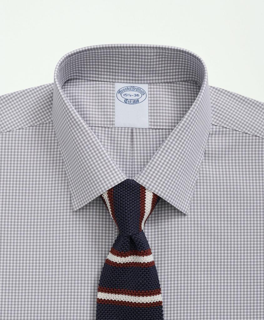 Brooks Brothers Stretch Supima® Cotton Non-Iron Pinpoint Oxford Ainsley Collar, Gingham Dress Shirt