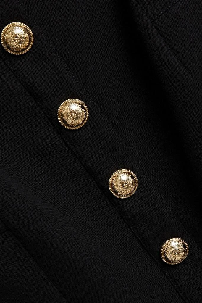 Balmain Button-embellished wool-twill mini skirt 4