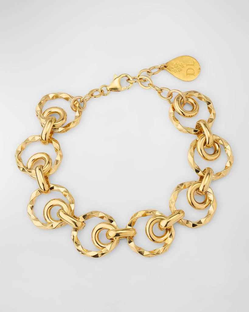 Devon Leigh Multi-Circle Textured Chain Bracelet 1