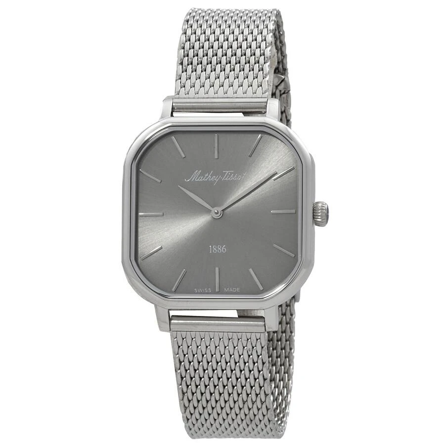 Mathey-Tissot Monsoon Square Quartz Silver Dial Ladies Watch D7917AS 1