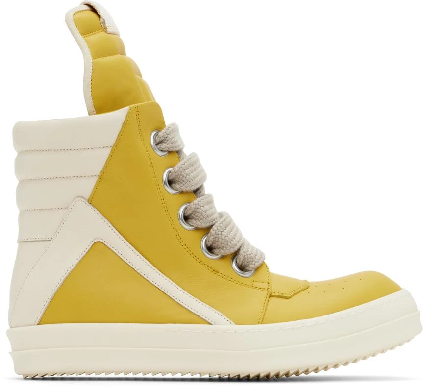 Rick Owens Yellow Jumbolaced Geobasket Sneakers 1