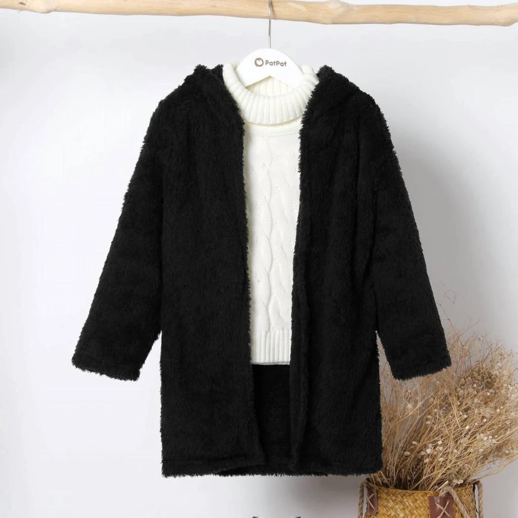PatPat Patpat - Kids Hooded Fuzzy Coat