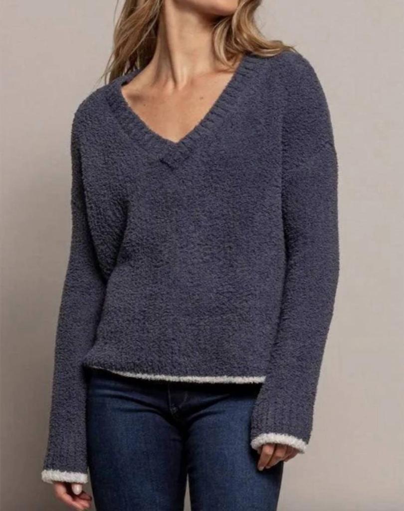 Red Haute Red Haute - Terry v neck top