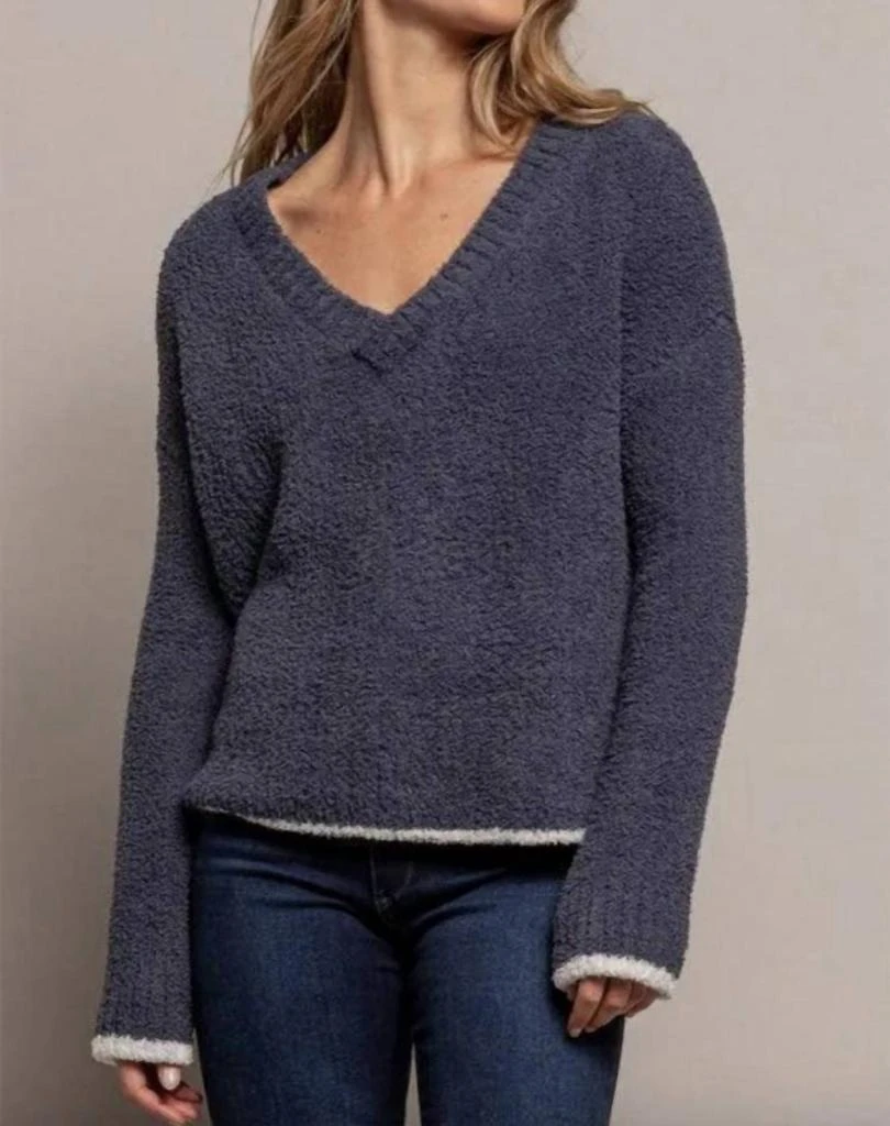 Red Haute Red Haute - Terry v neck top 1
