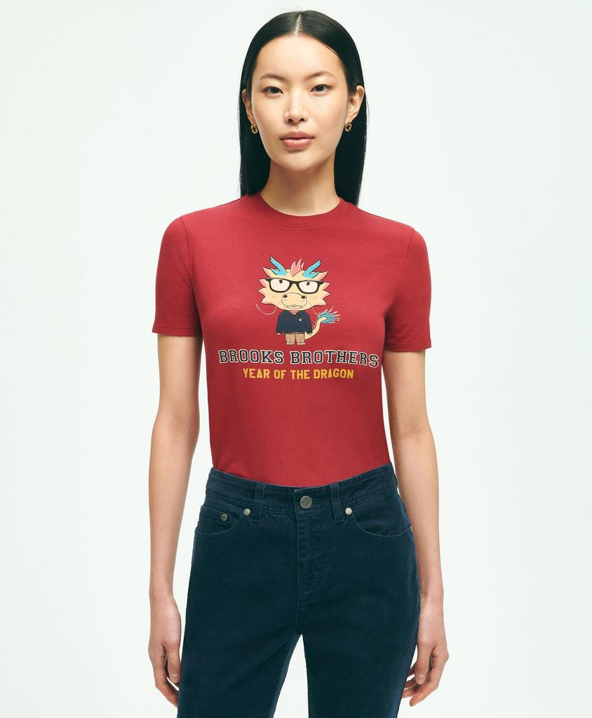 Brooks Brothers Women's Cotton Lunar New Year Graphic T-Shirt