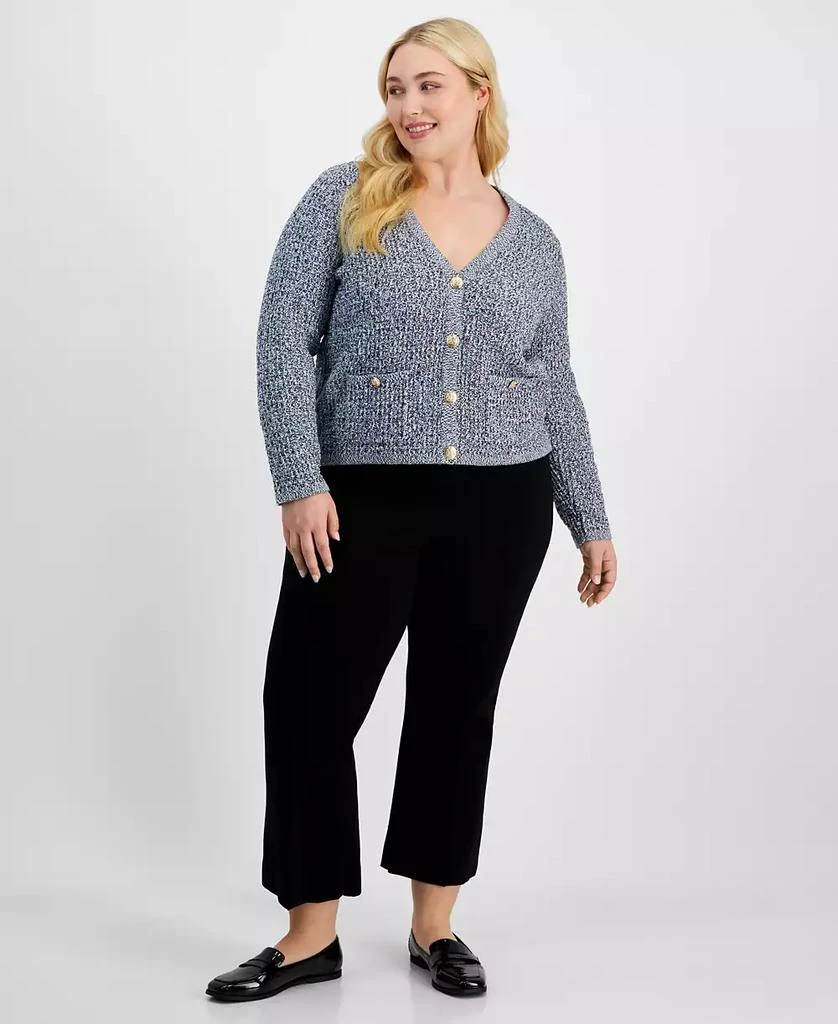 Trendy Plus Size Cotton Button-Front Cardigan, Created for Macy's