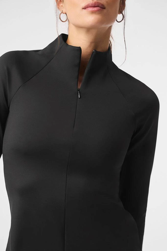 Alo Airlift Winter Warm 1/4 Zip Long Sleeve - Black 3