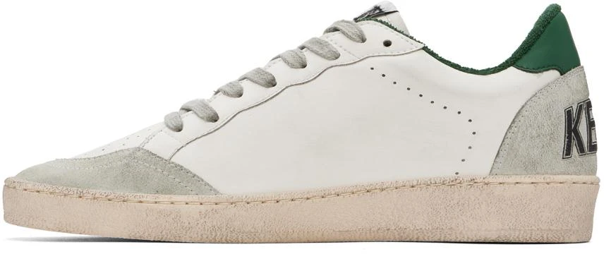Golden Goose Off-White & Green Ball Star Sneakers 3