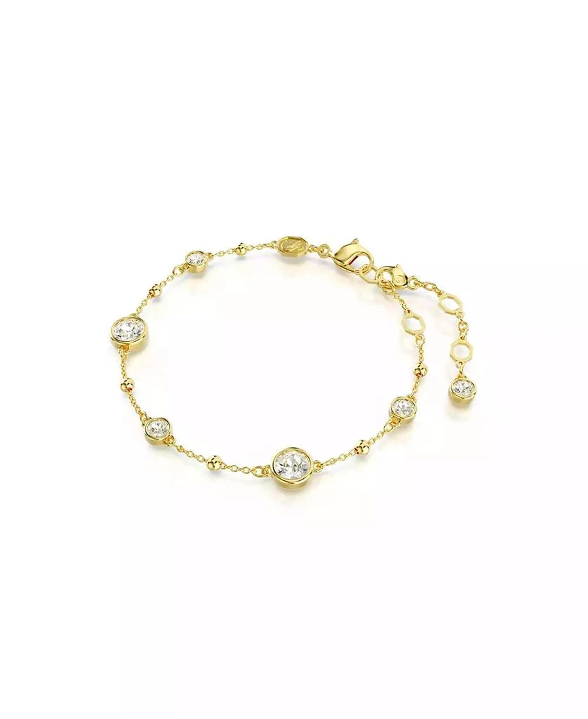 Swarovski Round Cut, White, Gold-Tone Imber Bracelet 4