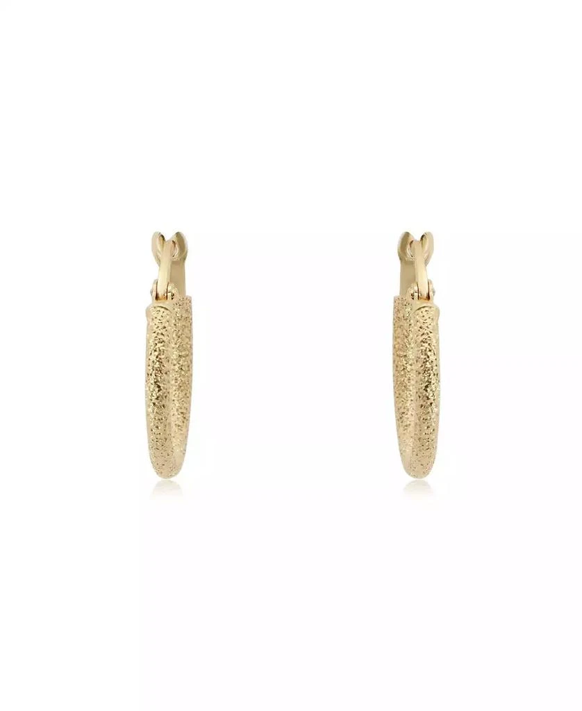 The Lovery Mini Mesh Gold Hoop Earrings 14K Yellow Gold 5