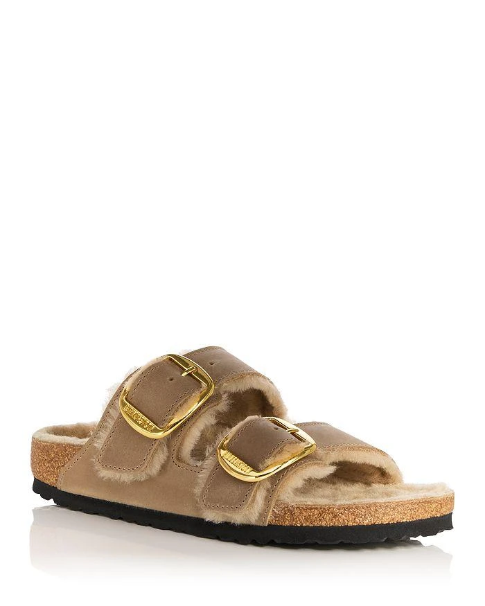 Birkenstock Women
s Big Buckle Arizona Shearling Slide Sandals