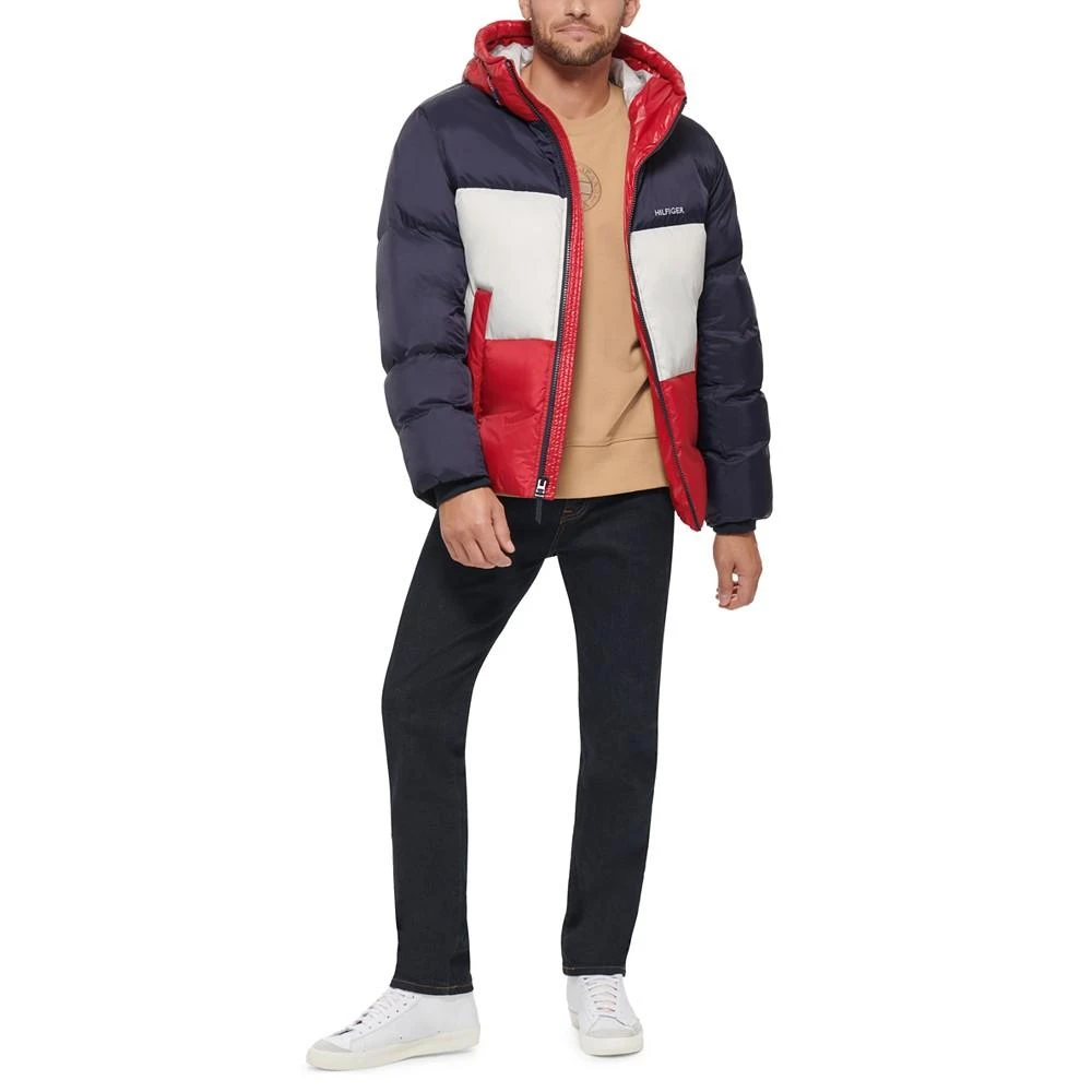 Tommy Hilfiger Men's Colorblock Performance Hooded Puffer Jacket 4