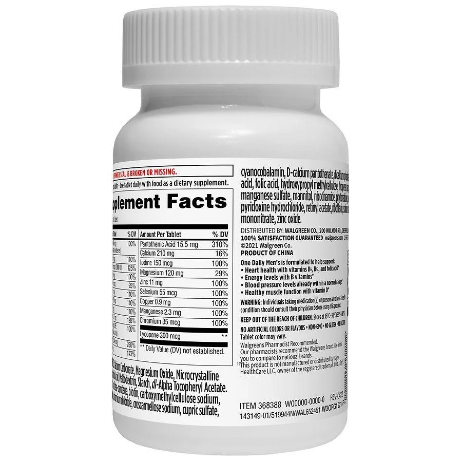 Walgreens One Daily Men's Multivitamin Tablets (100 days) 6