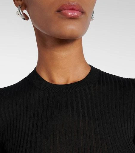 Jil Sander Ribbed-knit silk sweater 4