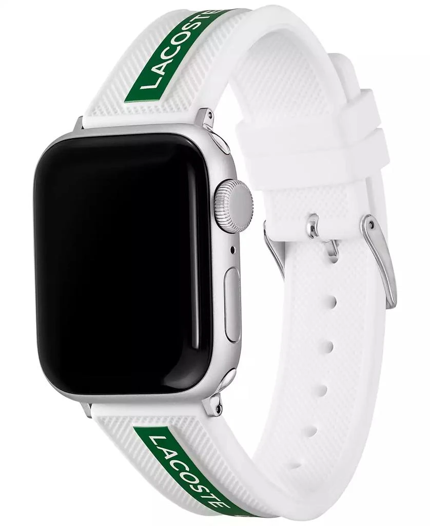 Lacoste Striping White & Green Silicone Strap for Apple Watch® 38mm/40mm 2