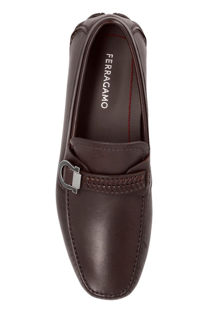 Shop Ferragamo Logo-Engraved Slip-On Loafers on Sale at
