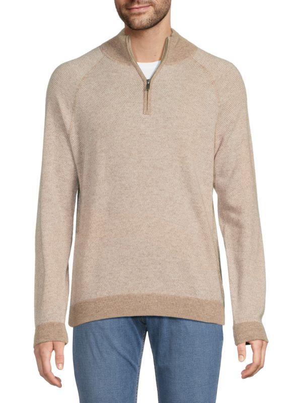Magaschoni Cashmere Quarter Zip Pullover