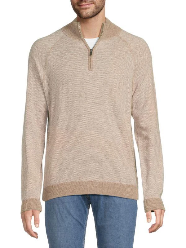 Magaschoni Cashmere Quarter Zip Pullover 1