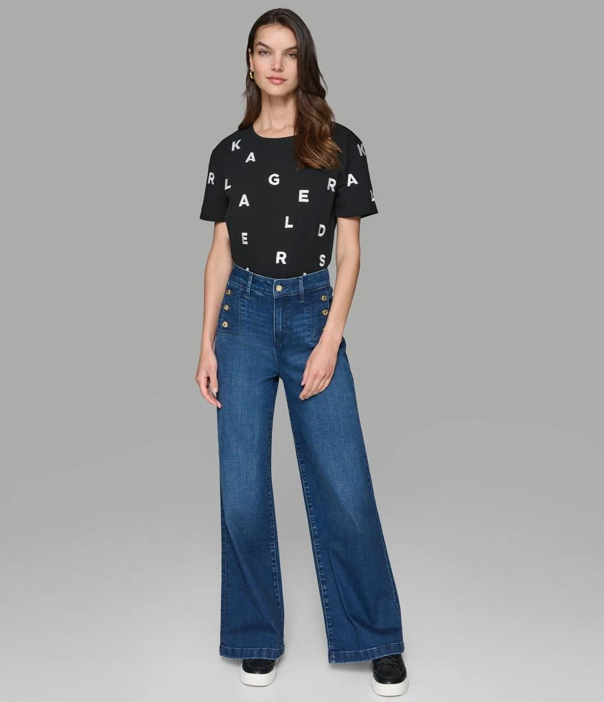 Karl Lagerfeld Paris SAILOR BUTTON STRAIGHT LEG DENIM 3