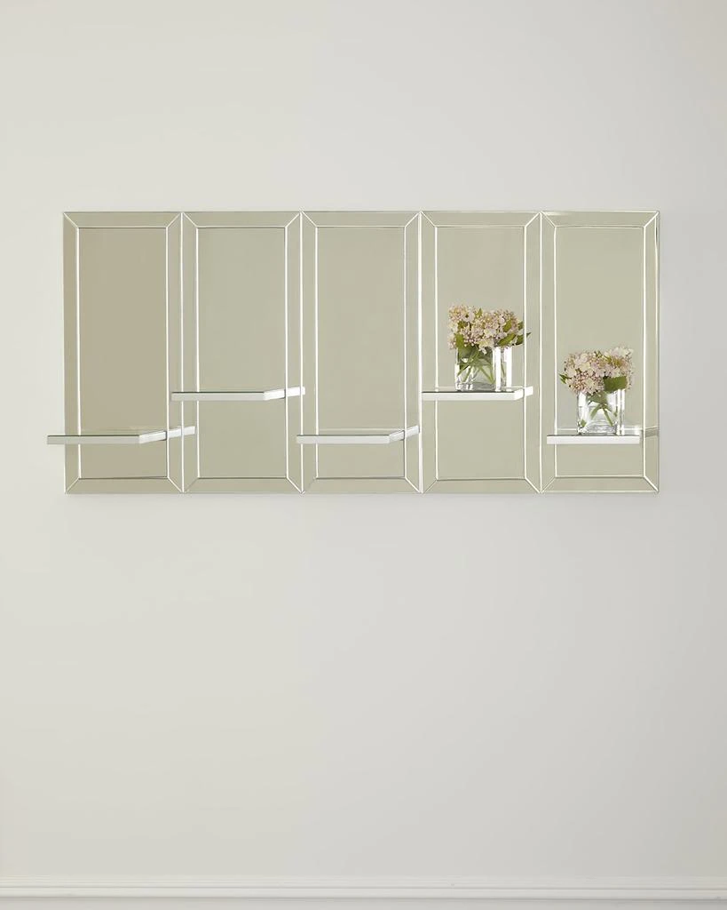 Neiman Marcus Horizontal Mirrored Wall Shelves 1