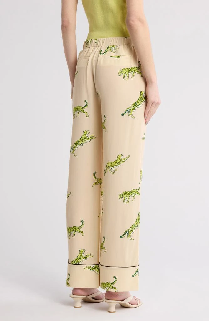 Equipment Joselyn Leopard Silk Pajama Pants 2